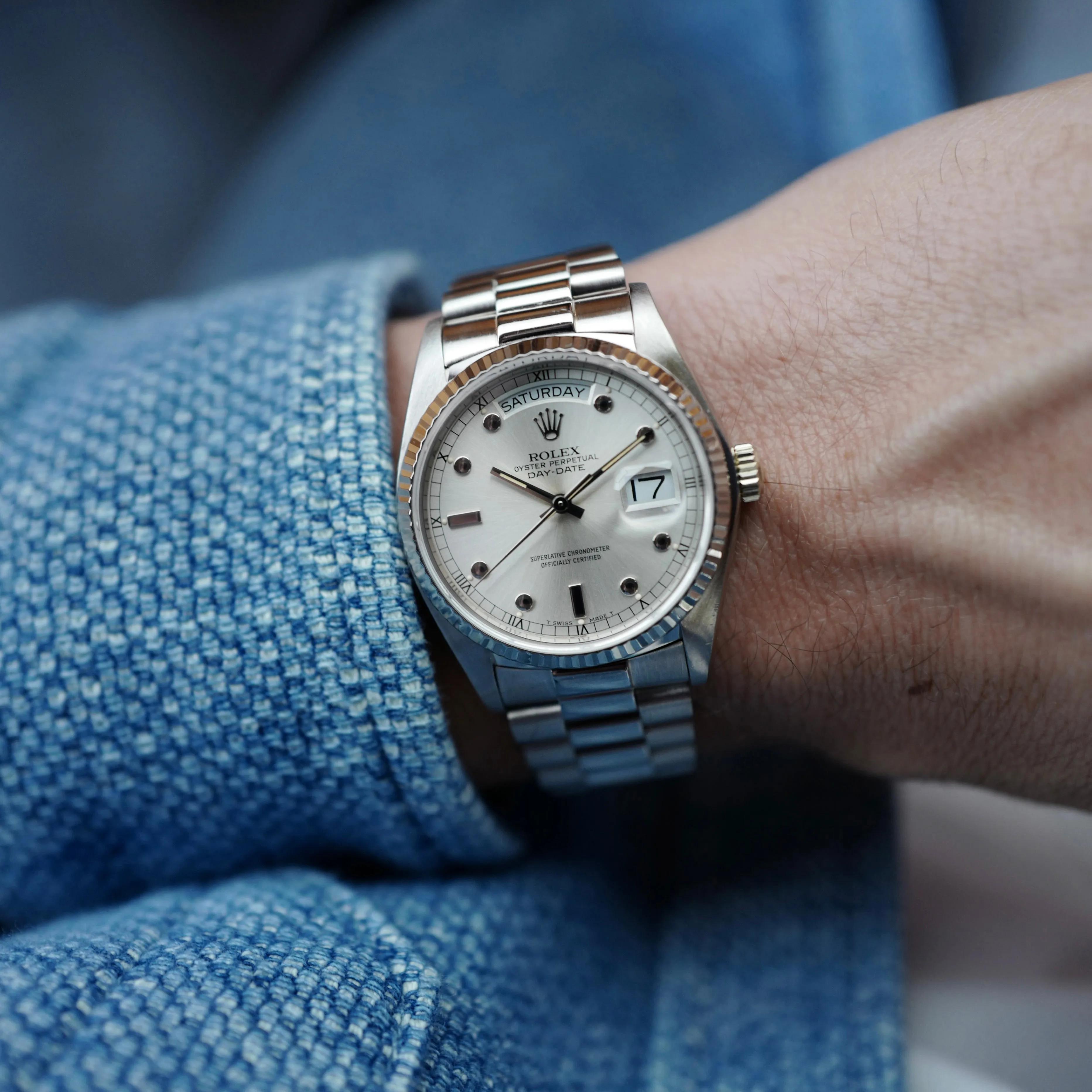 Rolex White Gold Day-Date Ref. 18039 with Pinball Dial (New Arrival)