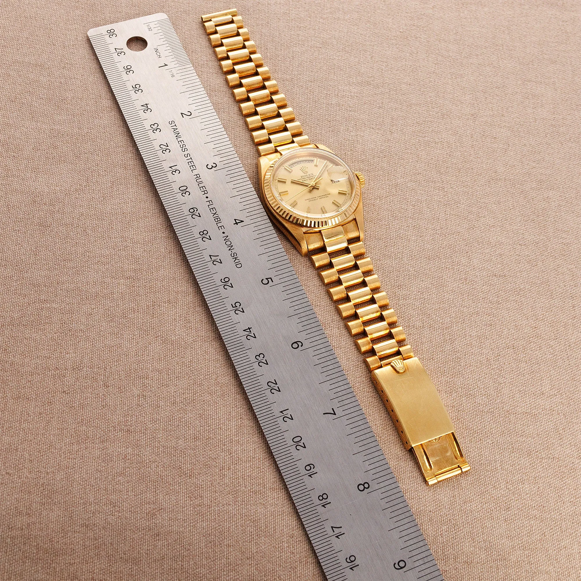 Rolex Yellow Gold Vintage Day Date Ref. 1803 with Wide Boy Dial