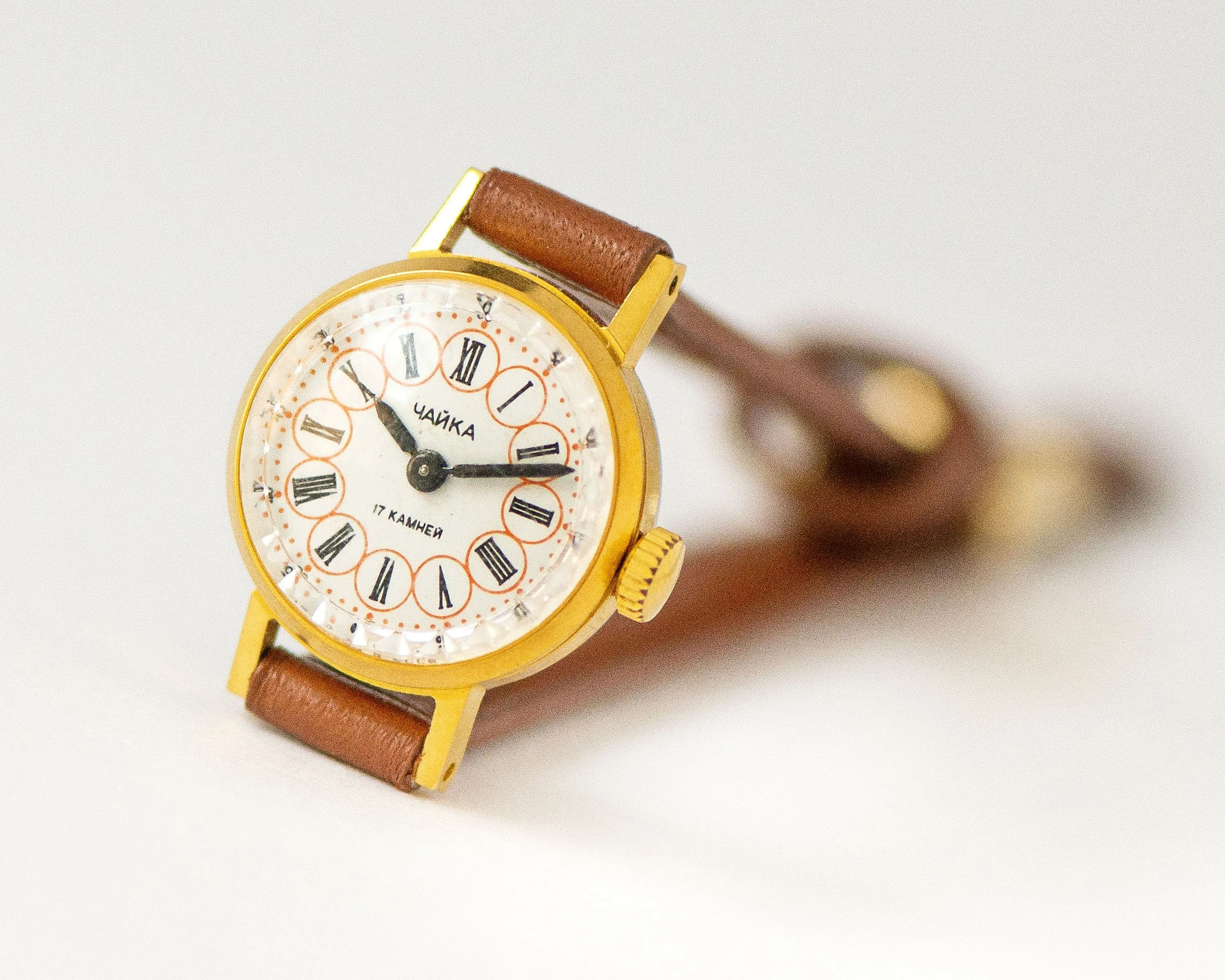 Roman numerals dial women watch micro size Seagull, gold plated lady watch jewelry vintage, watch classic lady gift new premium leather band