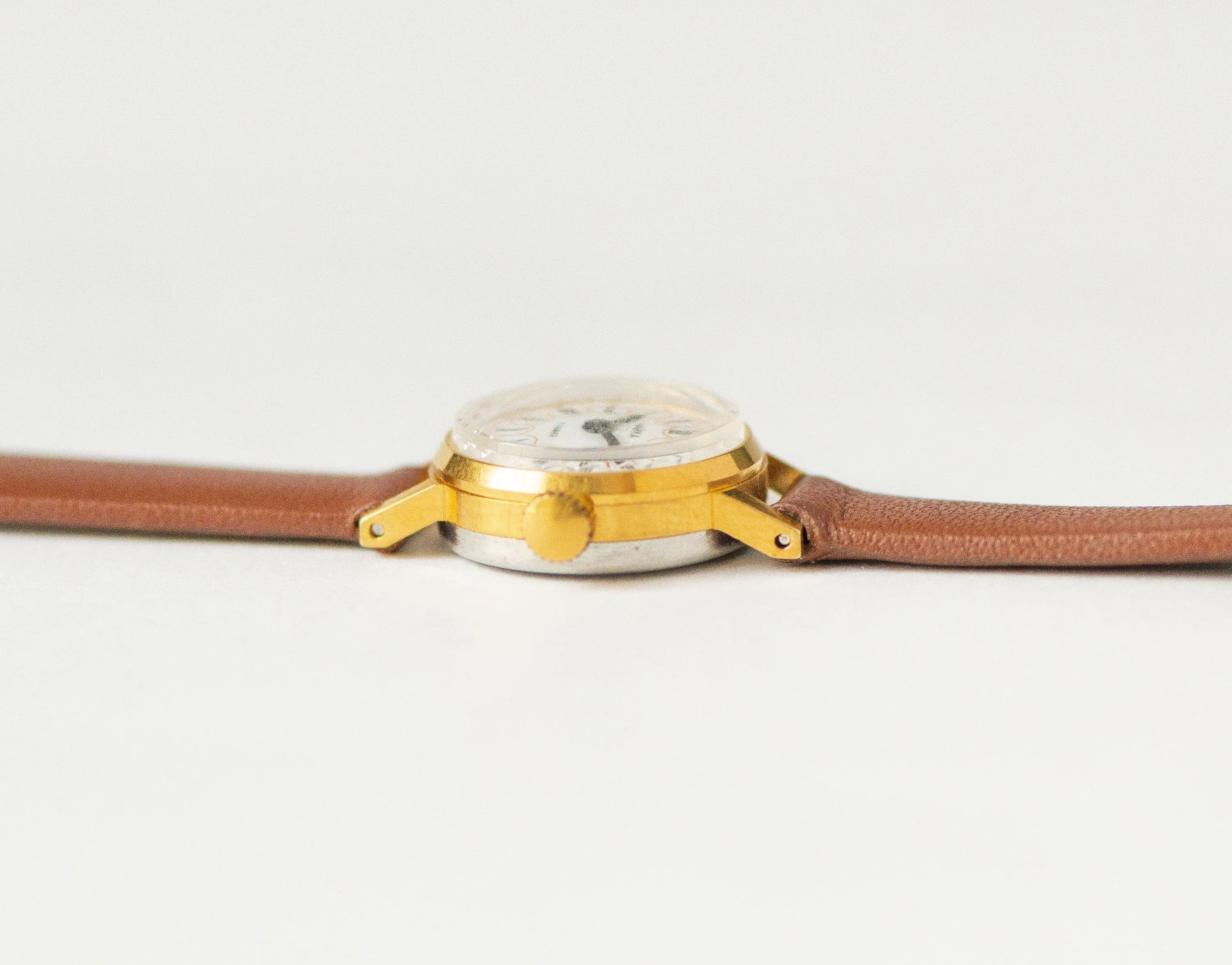 Roman numerals dial women watch micro size Seagull, gold plated lady watch jewelry vintage, watch classic lady gift new premium leather band