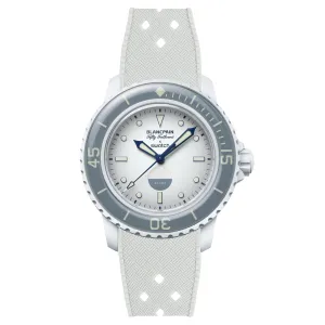 Rubber Strap for Blancpain X Swatch Antartic Ocean - White (2415)