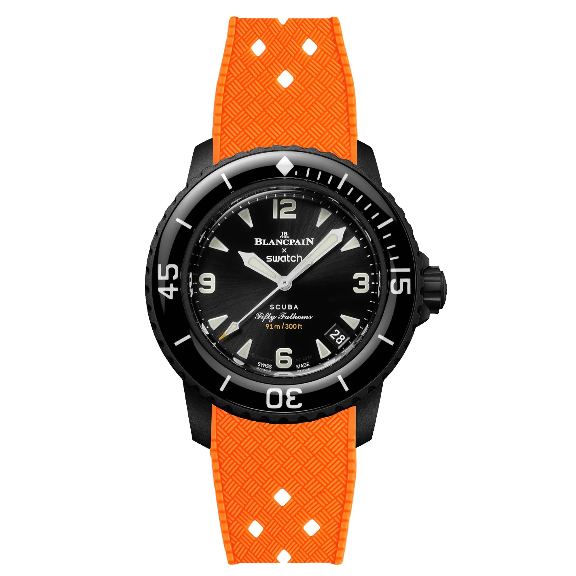 Rubber Strap for Blancpain X Swatch Atlantic Ocean - Storm Blue (2415)