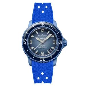 Rubber Strap for Blancpain X Swatch Atlantic Ocean - Storm Blue (2415)