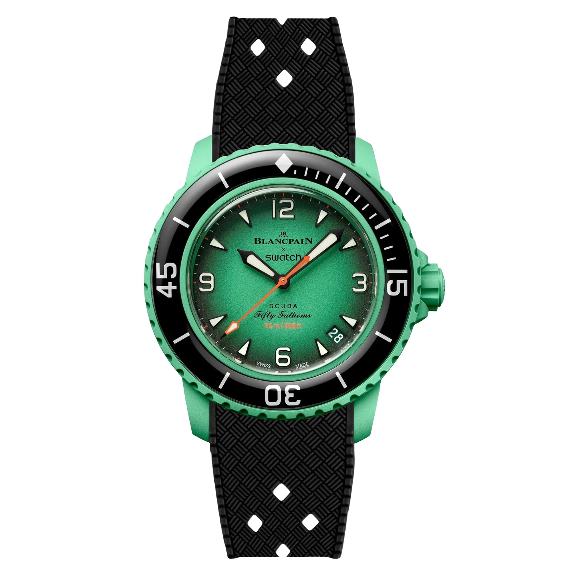 Rubber Strap for Blancpain X Swatch Atlantic Ocean - Storm Blue (2415)