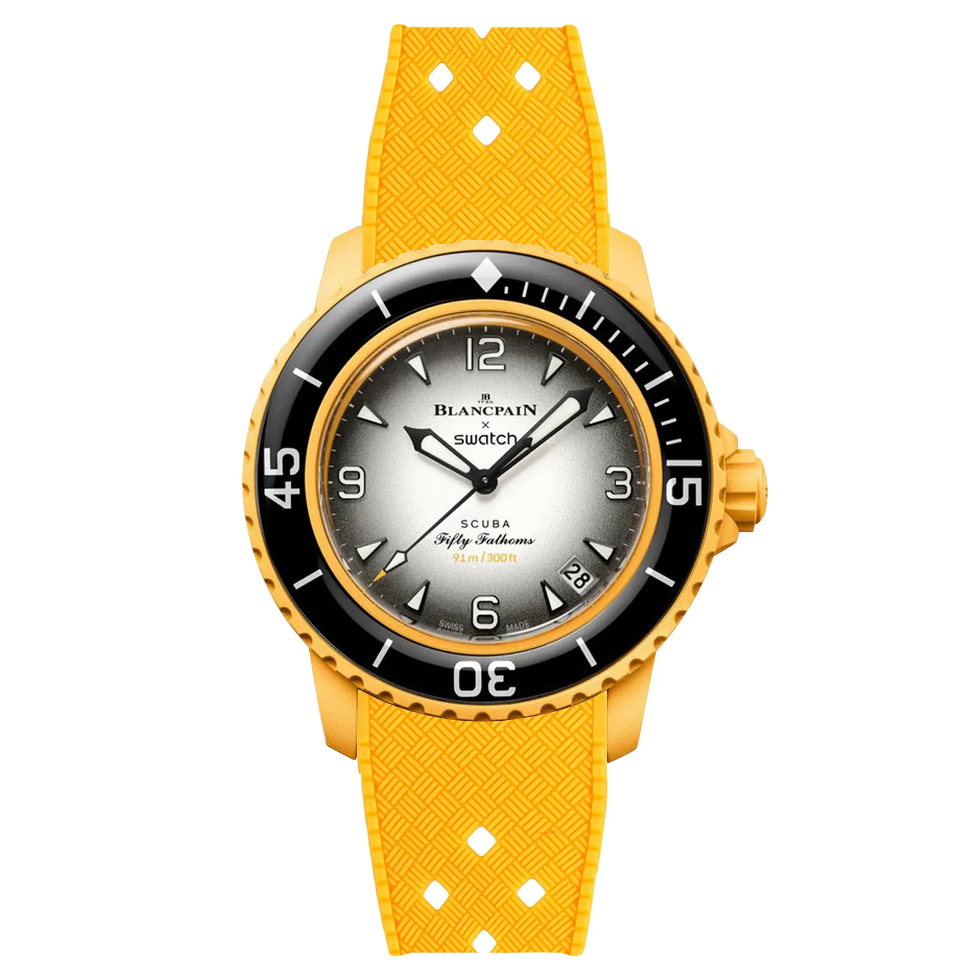 Rubber Strap for Blancpain X Swatch Atlantic Ocean - Storm Blue (2415)