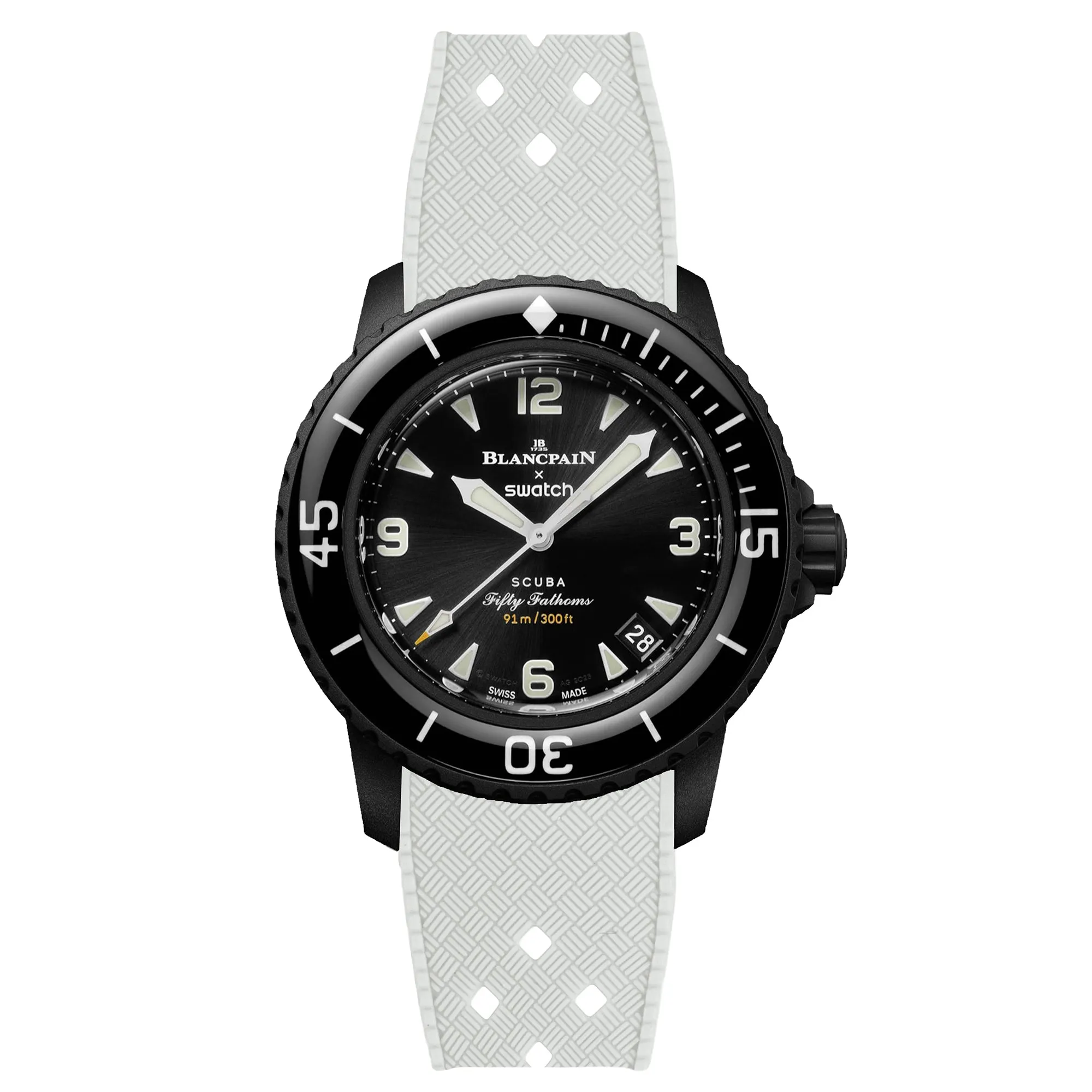 Rubber Strap for Blancpain X Swatch Atlantic Ocean - Storm Blue (2415)