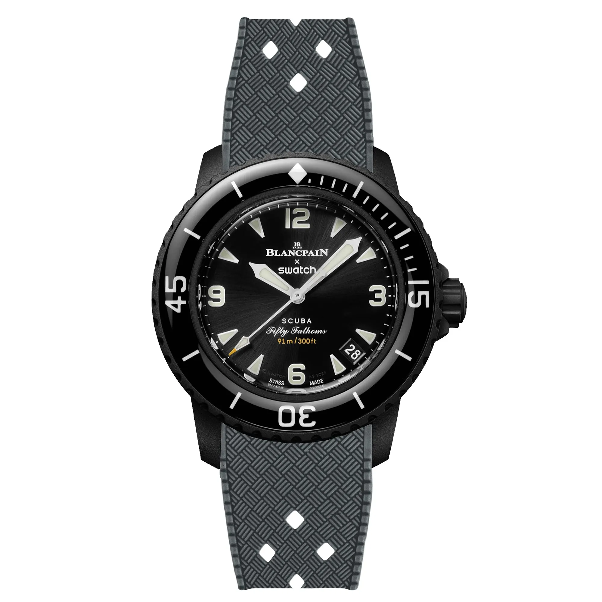Rubber Strap for Blancpain X Swatch Atlantic Ocean - Storm Blue (2415)