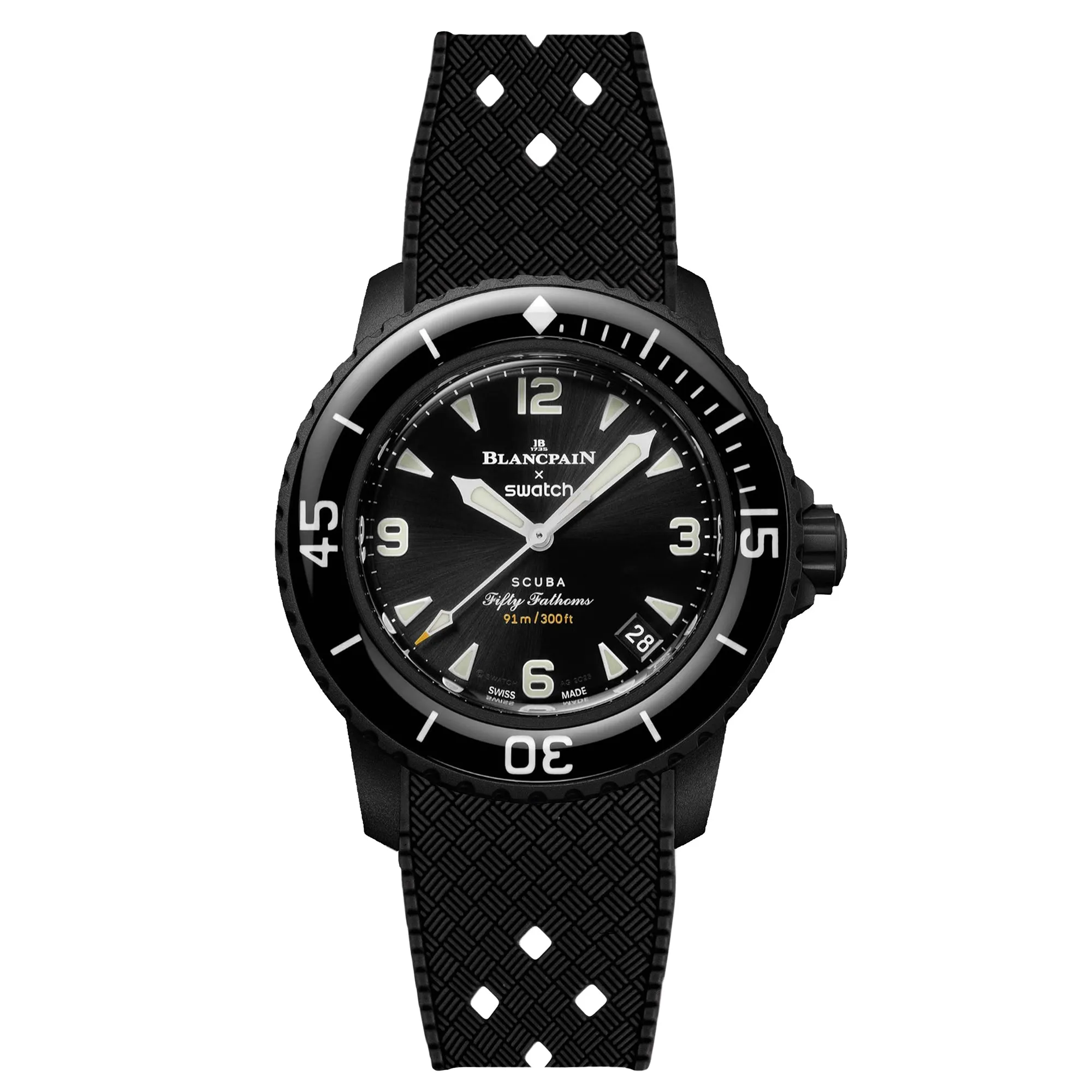 Rubber Strap for Blancpain X Swatch Atlantic Ocean - Storm Blue (2415)