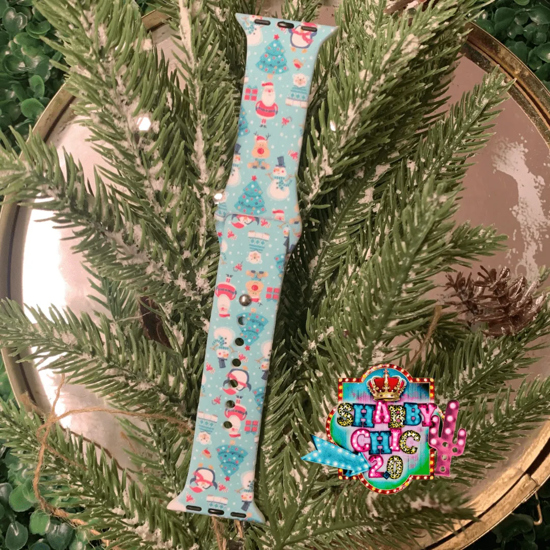 Santa Wonderland Watchbands - Blue