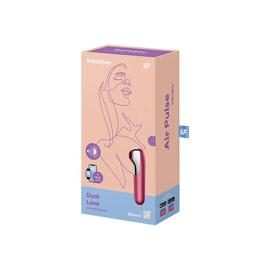 Satisfyer App Enabled Dual Love Clitoral Massager Red
