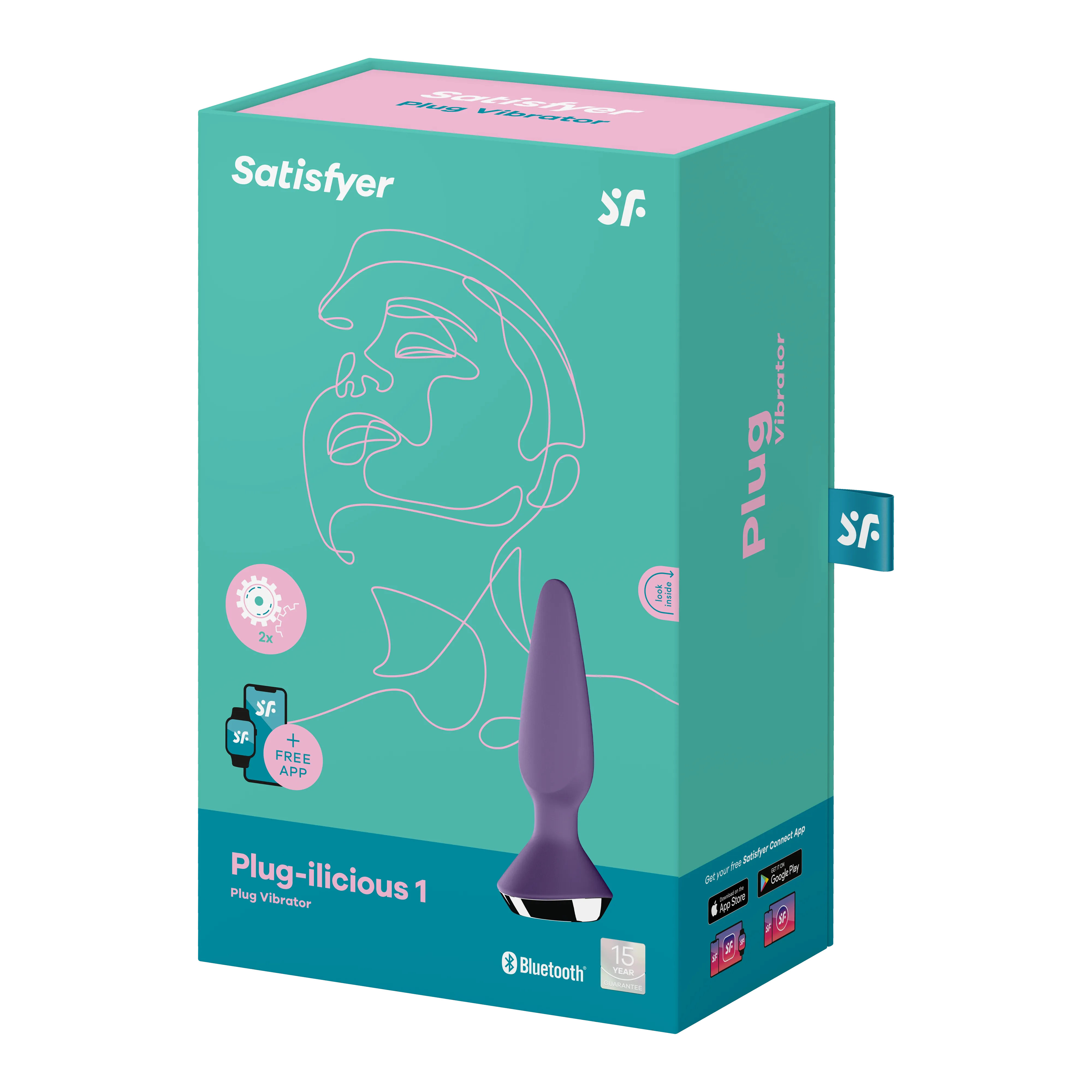 Satisfyer Plug-ilicious 1 Silicone Vibrating Anal Plug - Purple