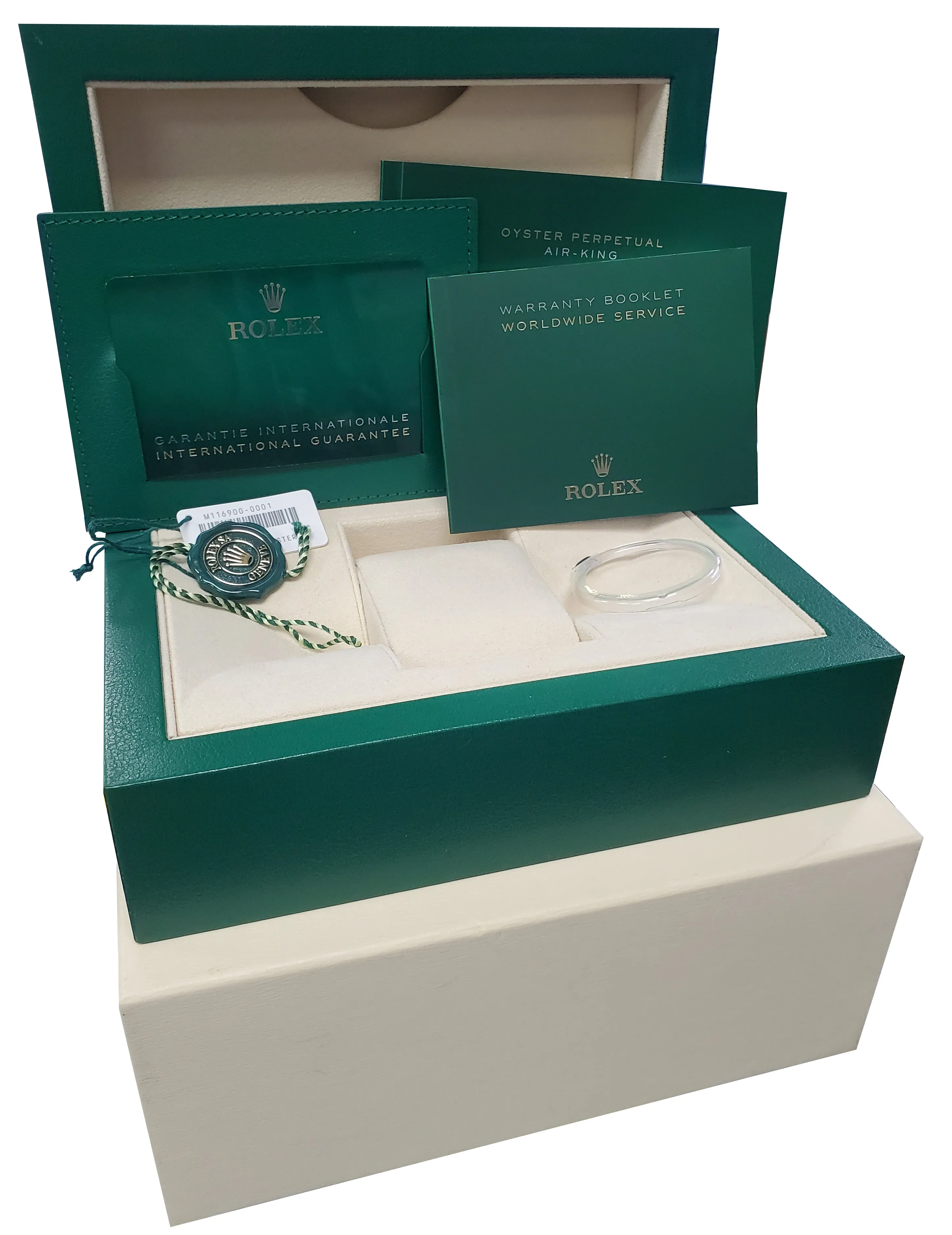 SEPTEMBER 2020 Rolex Air-King 40mm Black Arabic Stainless Steel Watch 116900