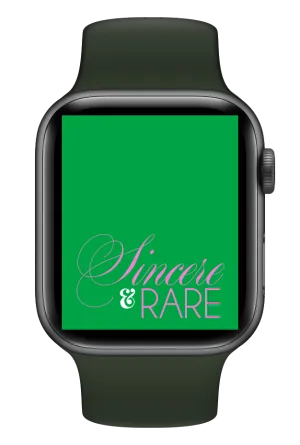 Sincere & Rare (Green) Smartwatch Wallpaper