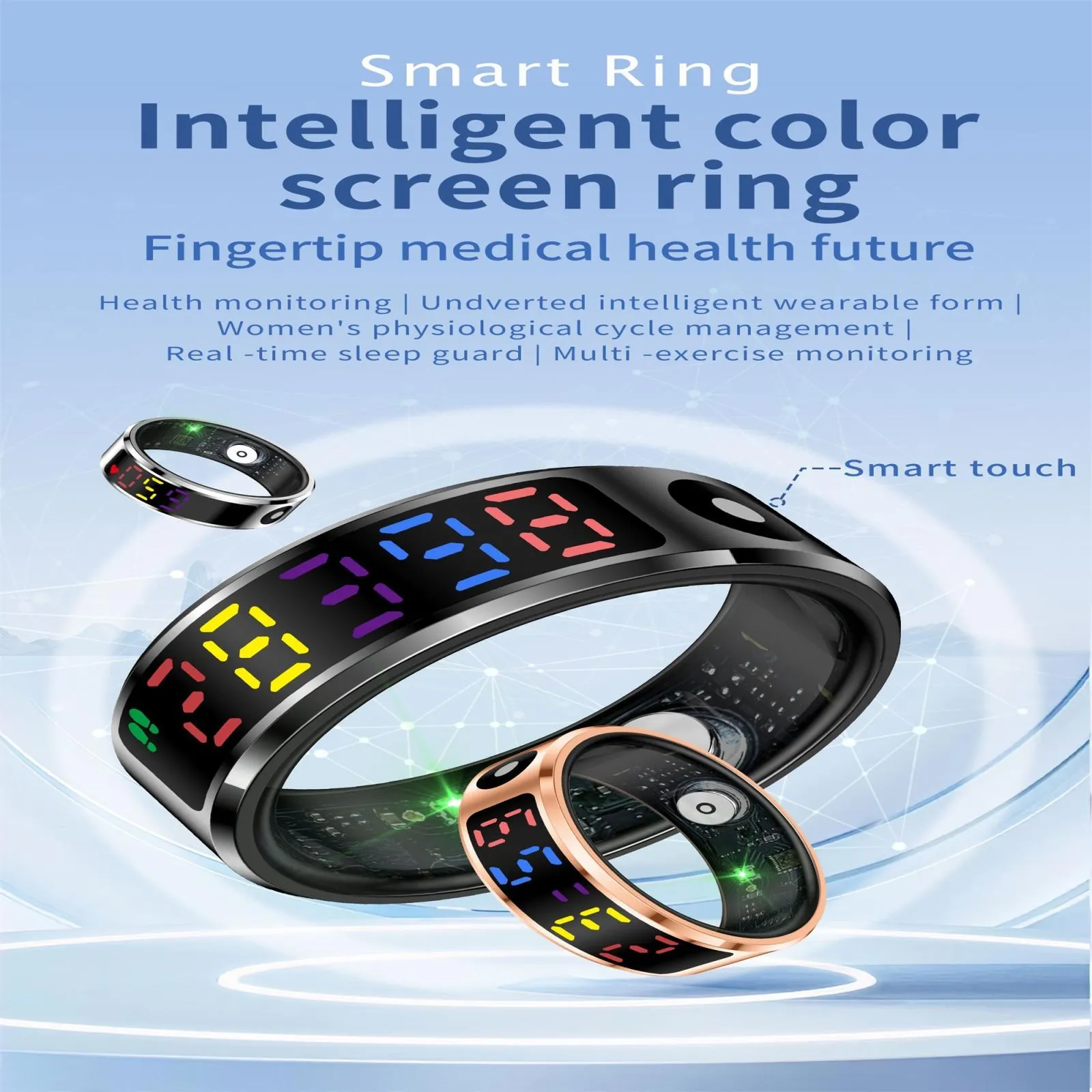 Smart Ring Heart Rate Blood Oxygen Sleep Sports Size 11