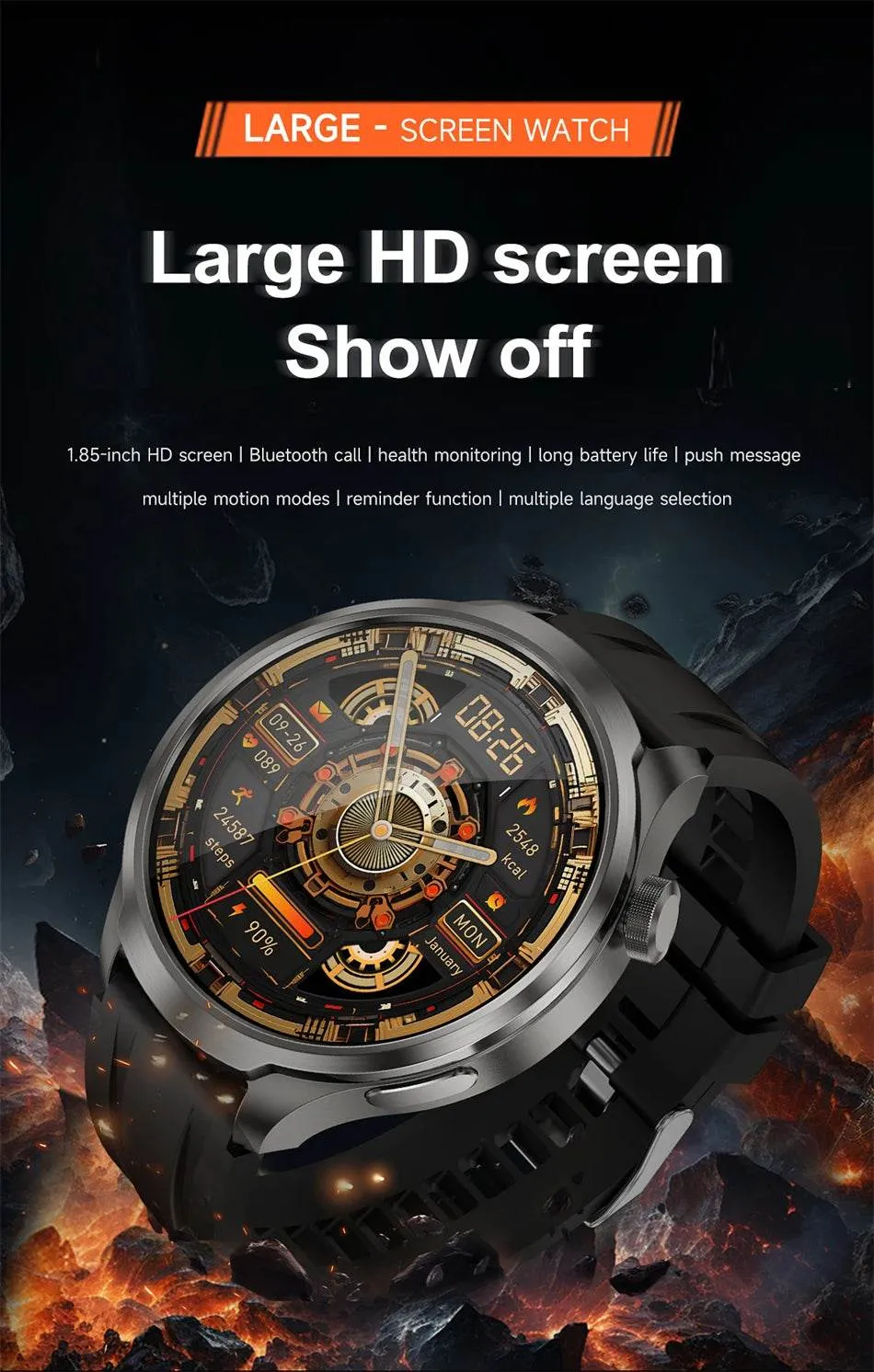Smart Watch for HUAWEI GT5 Pro GPS Sports  Men AMOLED Screen NFC Compass IP68 Waterproof NEW Bluetooth Call SmartWatch Man
