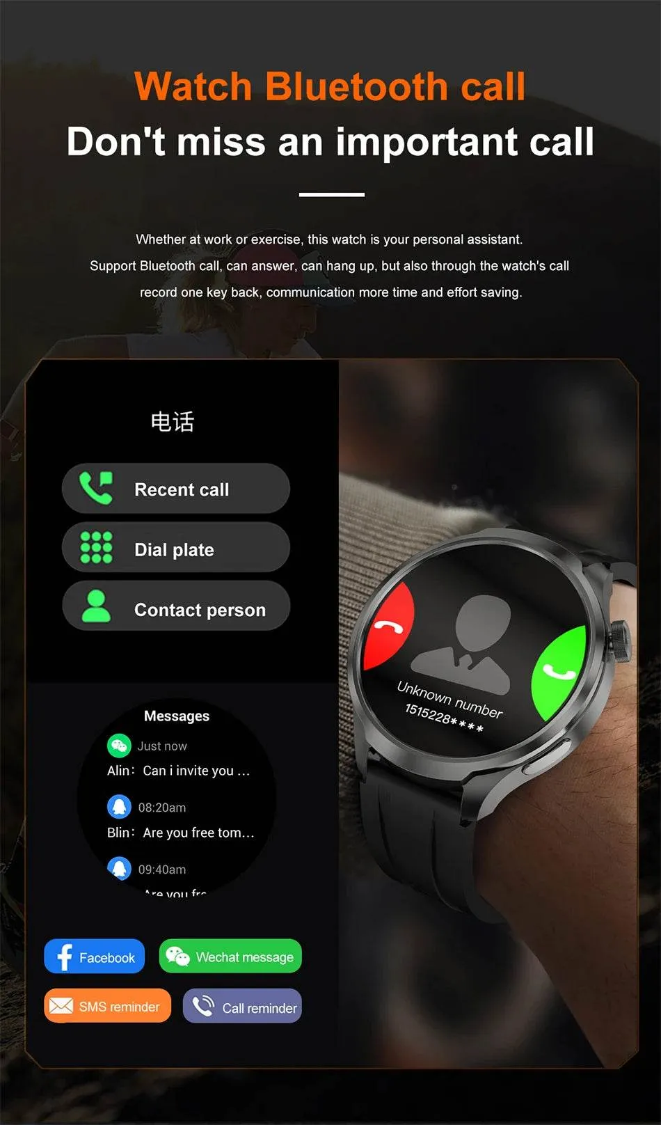 Smart Watch for HUAWEI GT5 Pro GPS Sports  Men AMOLED Screen NFC Compass IP68 Waterproof NEW Bluetooth Call SmartWatch Man