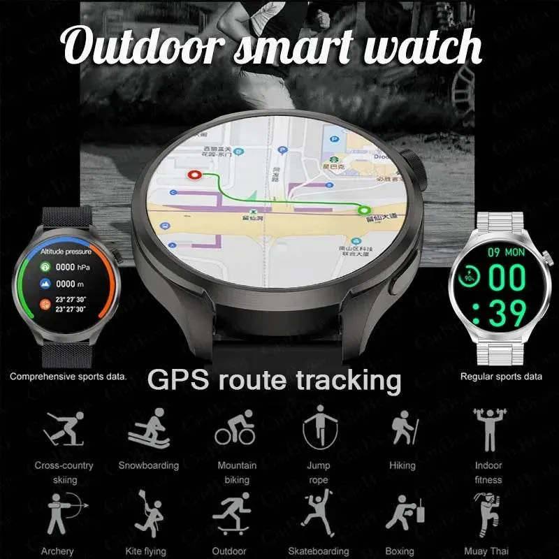 Smart Watch for HUAWEI GT5 Pro GPS Sports  Men AMOLED Screen NFC Compass IP68 Waterproof NEW Bluetooth Call SmartWatch Man