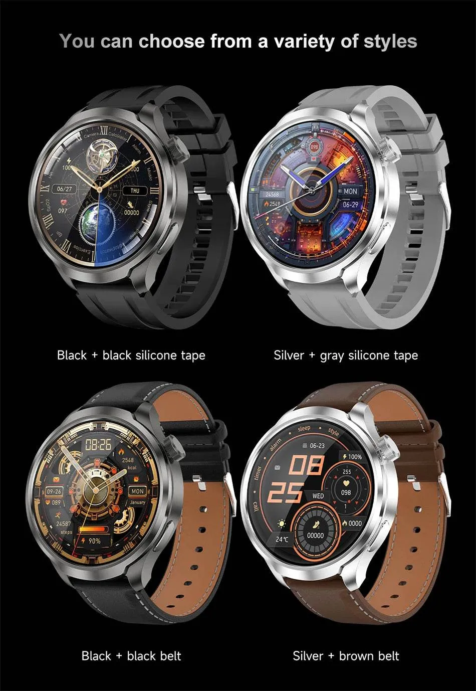 Smart Watch for HUAWEI GT5 Pro GPS Sports  Men AMOLED Screen NFC Compass IP68 Waterproof NEW Bluetooth Call SmartWatch Man