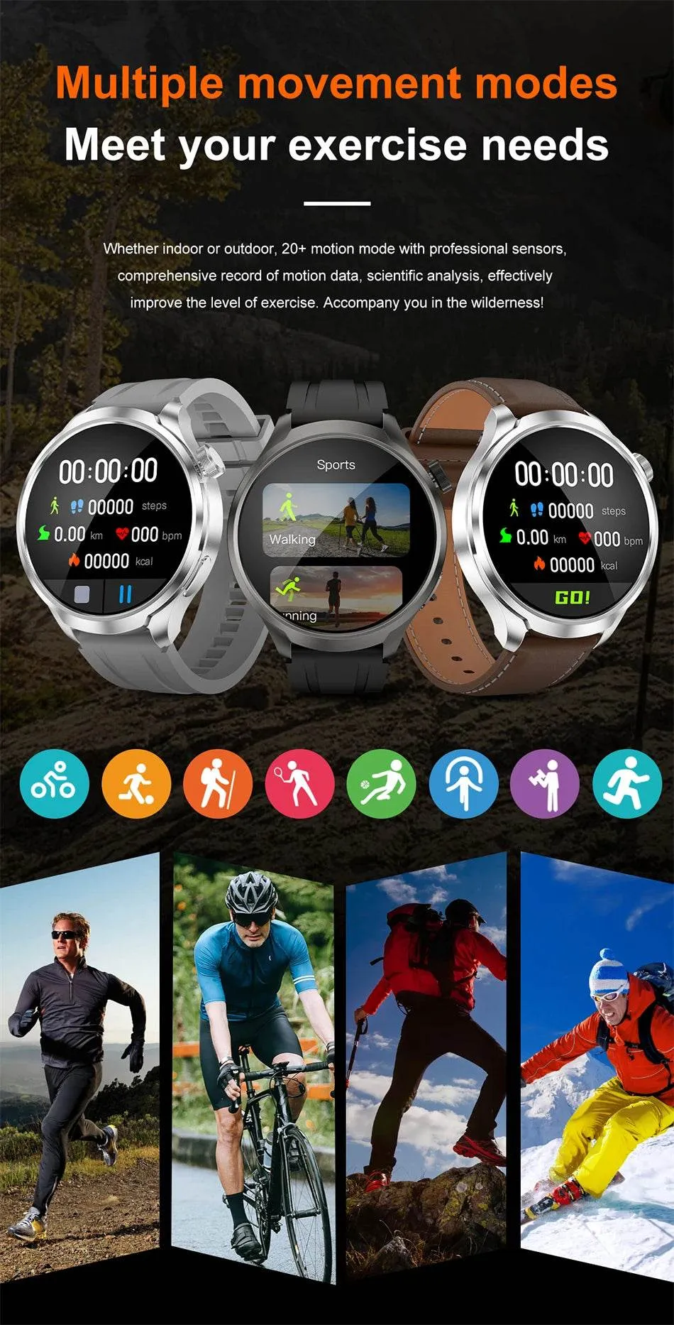 Smart Watch for HUAWEI GT5 Pro GPS Sports  Men AMOLED Screen NFC Compass IP68 Waterproof NEW Bluetooth Call SmartWatch Man