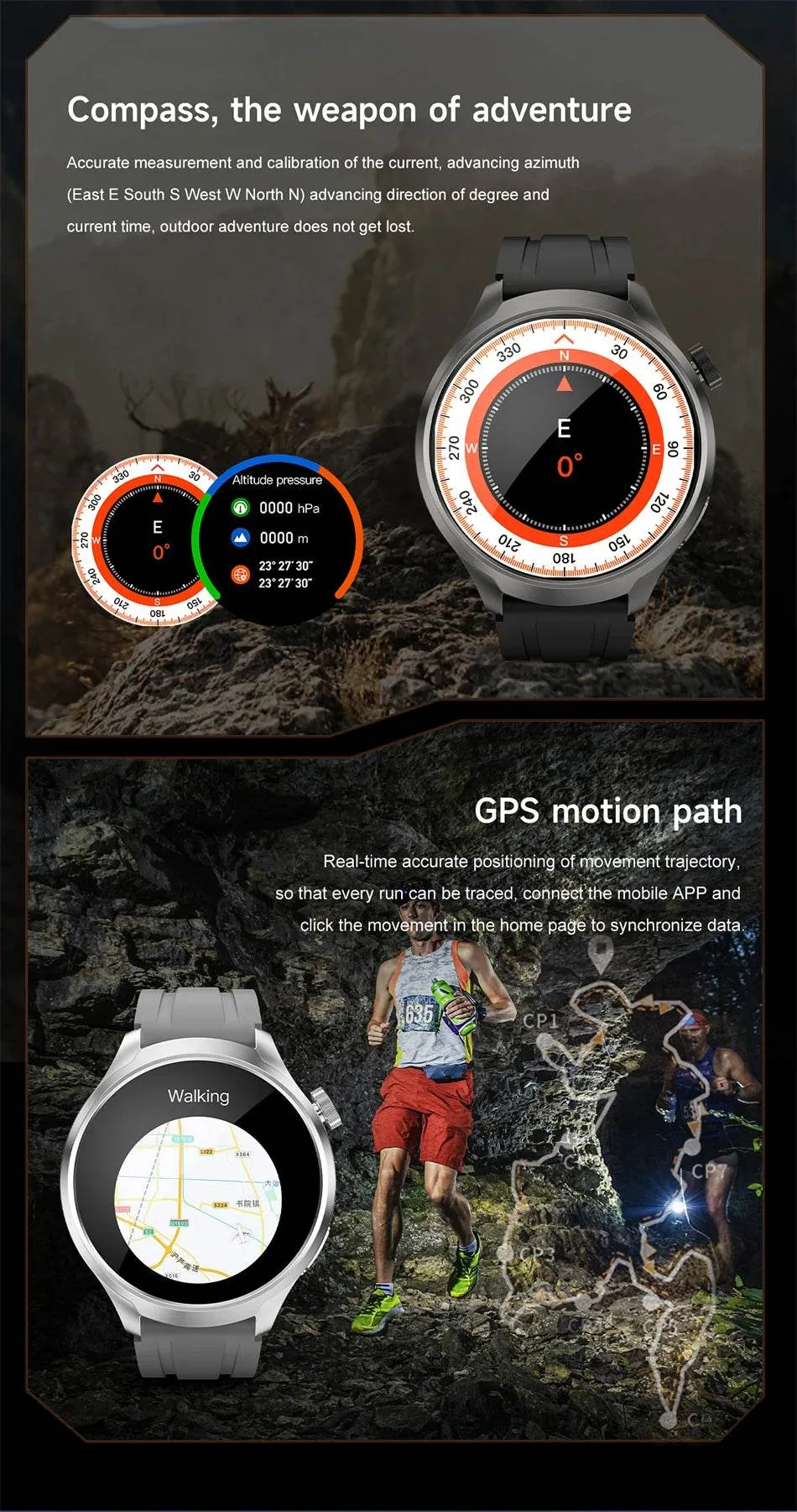 Smart Watch for HUAWEI GT5 Pro GPS Sports  Men AMOLED Screen NFC Compass IP68 Waterproof NEW Bluetooth Call SmartWatch Man