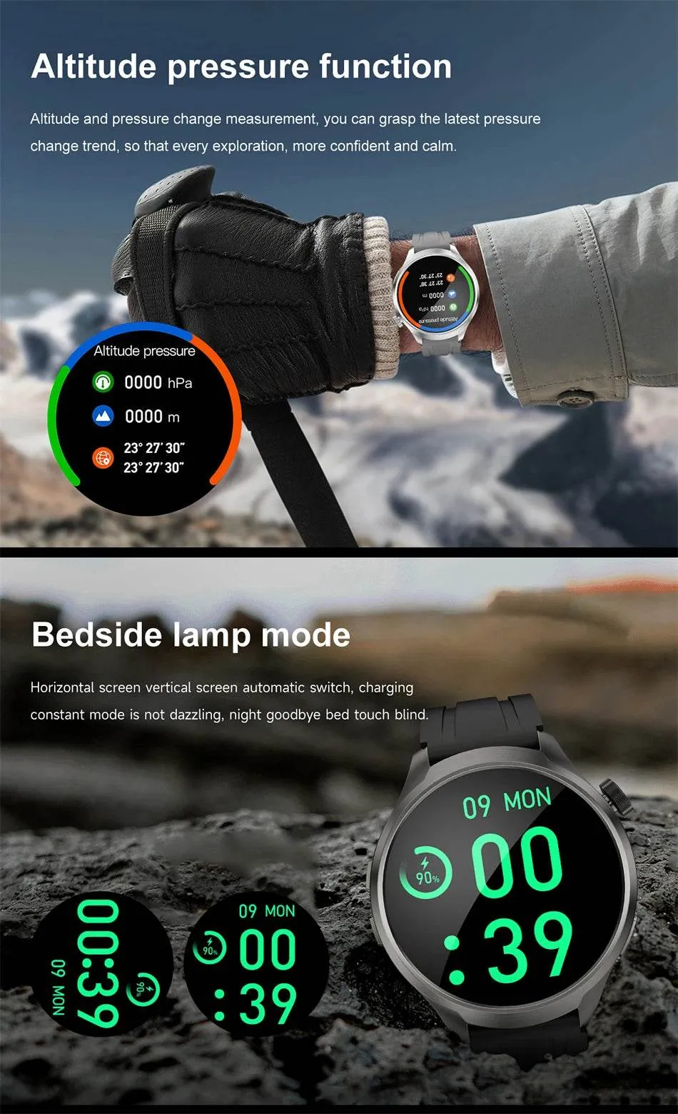 Smart Watch for HUAWEI GT5 Pro GPS Sports  Men AMOLED Screen NFC Compass IP68 Waterproof NEW Bluetooth Call SmartWatch Man