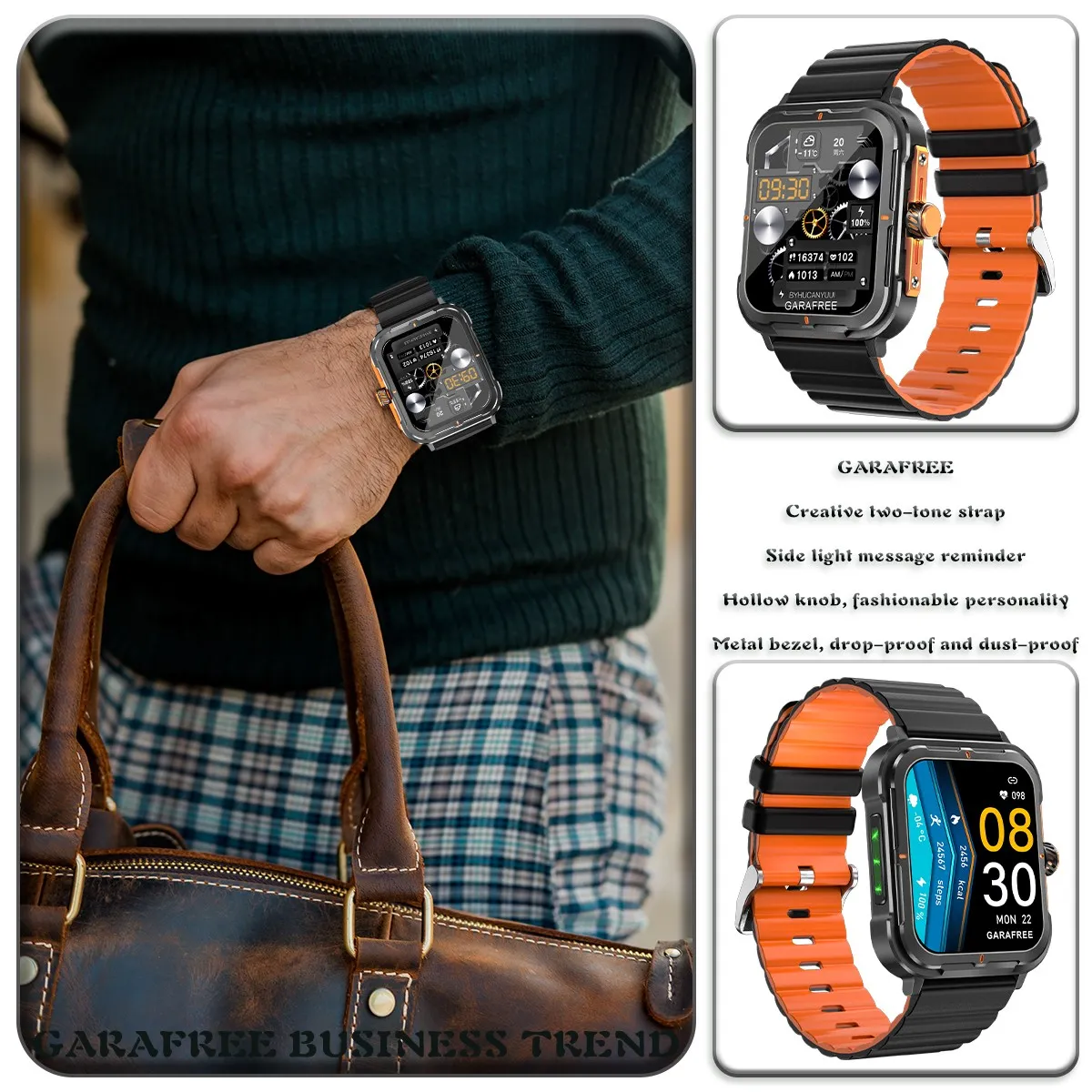 Smartwatch for Men 1.83” HD Display Fitness Trackers Watch with Bluetooth Calling Heart Rate Detection Sleep Monitor 120  Sports Modes Step Counter Watch for iOS Android