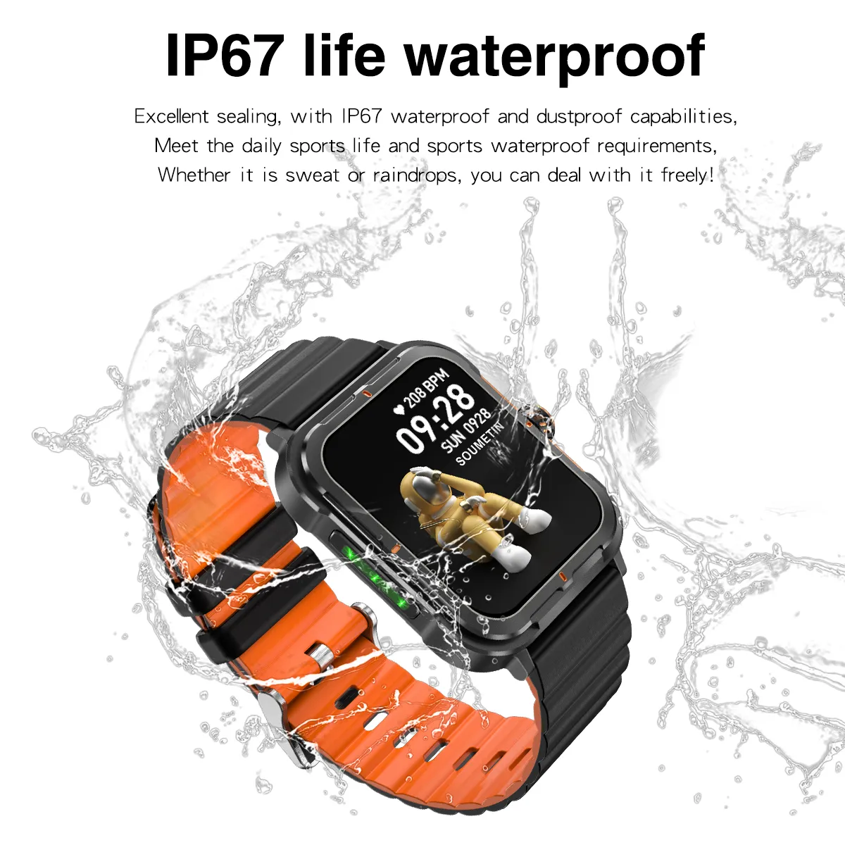 Smartwatch for Men 1.83” HD Display Fitness Trackers Watch with Bluetooth Calling Heart Rate Detection Sleep Monitor 120  Sports Modes Step Counter Watch for iOS Android