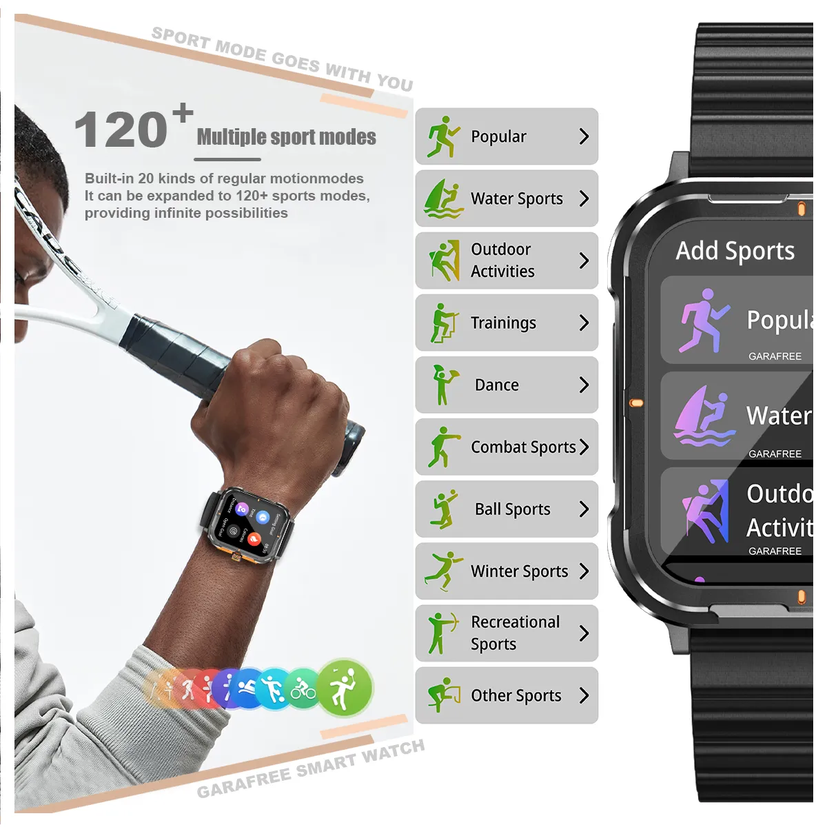 Smartwatch for Men 1.83” HD Display Fitness Trackers Watch with Bluetooth Calling Heart Rate Detection Sleep Monitor 120  Sports Modes Step Counter Watch for iOS Android
