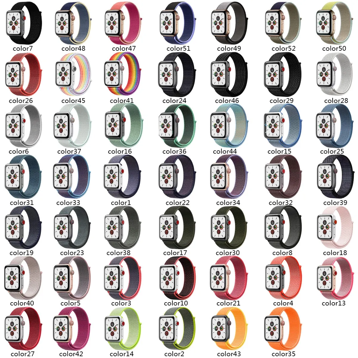 Soft Breathable Replacement Strap Sport Loop for iwatch series