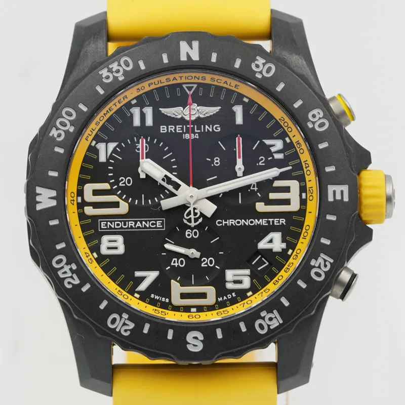 SOLD - 11/15/23 - Breitling Endurance Pro Yellow Chronograph 44mm B&P '23 X82310A41B1S1