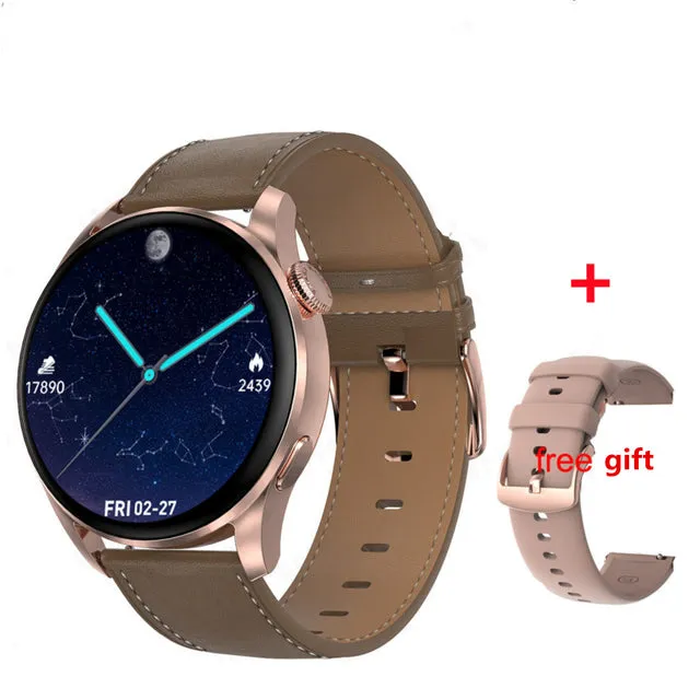 Stainless steel Gold Men Smartwatch DT3 IP68 Waterproof Call Watches Heart Rate Blood Pressure Monitor Smart Watch