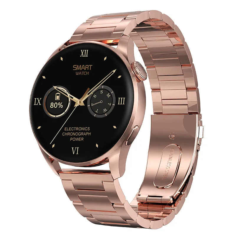 Stainless steel Gold Men Smartwatch DT3 IP68 Waterproof Call Watches Heart Rate Blood Pressure Monitor Smart Watch