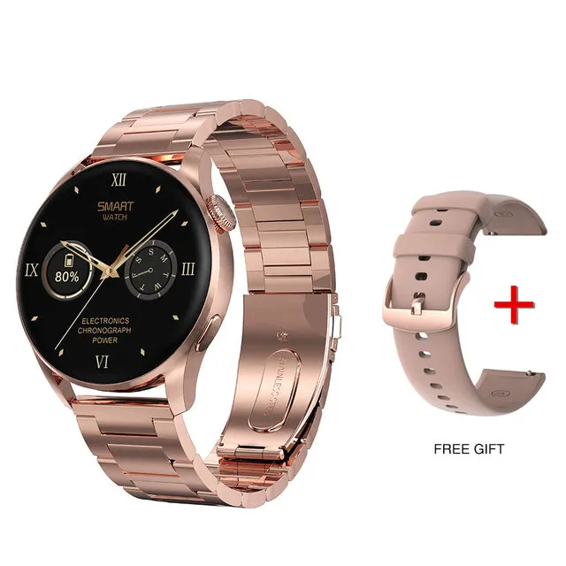 Stainless steel Gold Men Smartwatch DT3 IP68 Waterproof Call Watches Heart Rate Blood Pressure Monitor Smart Watch