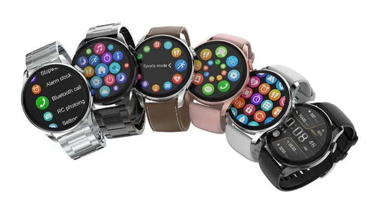 Stainless steel Gold Men Smartwatch DT3 IP68 Waterproof Call Watches Heart Rate Blood Pressure Monitor Smart Watch