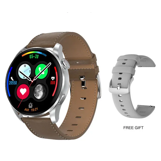 Stainless steel Gold Men Smartwatch DT3 IP68 Waterproof Call Watches Heart Rate Blood Pressure Monitor Smart Watch