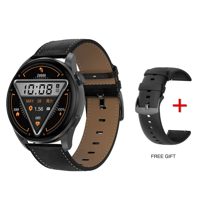 Stainless steel Gold Men Smartwatch DT3 IP68 Waterproof Call Watches Heart Rate Blood Pressure Monitor Smart Watch
