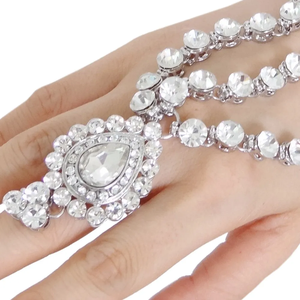 Teardrop Swarovski Crystal Bangle Bracelet