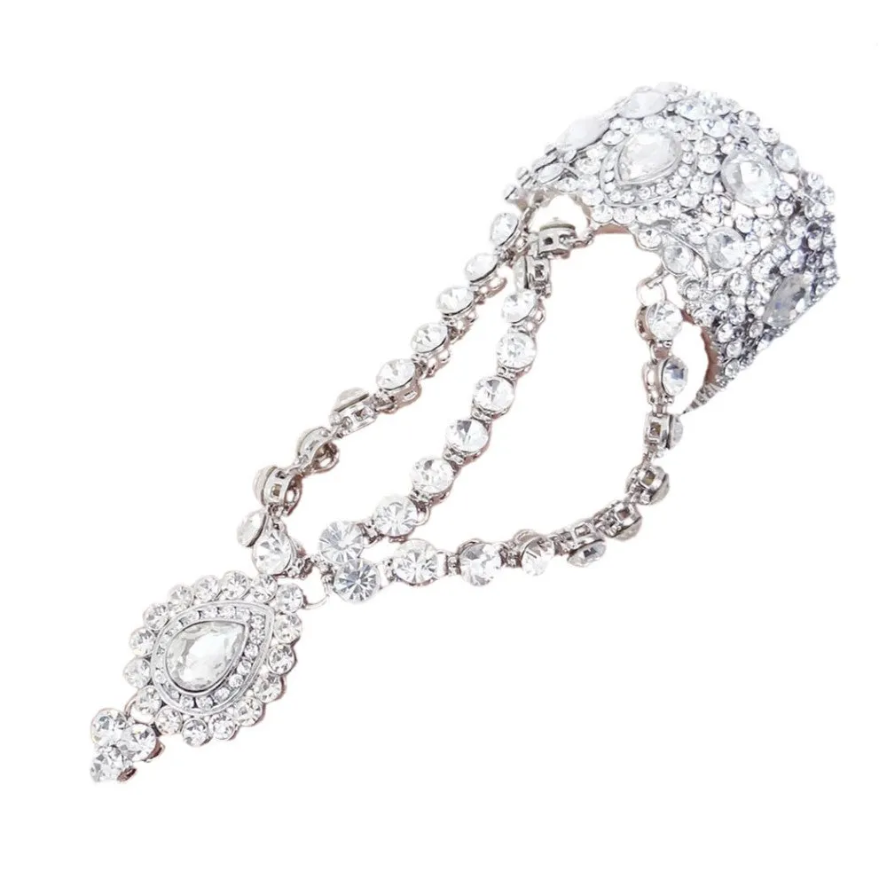 Teardrop Swarovski Crystal Bangle Bracelet