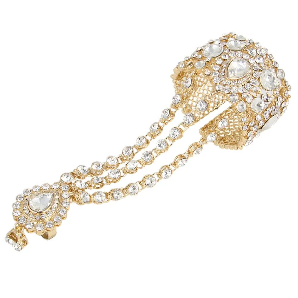 Teardrop Swarovski Crystal Bangle Bracelet