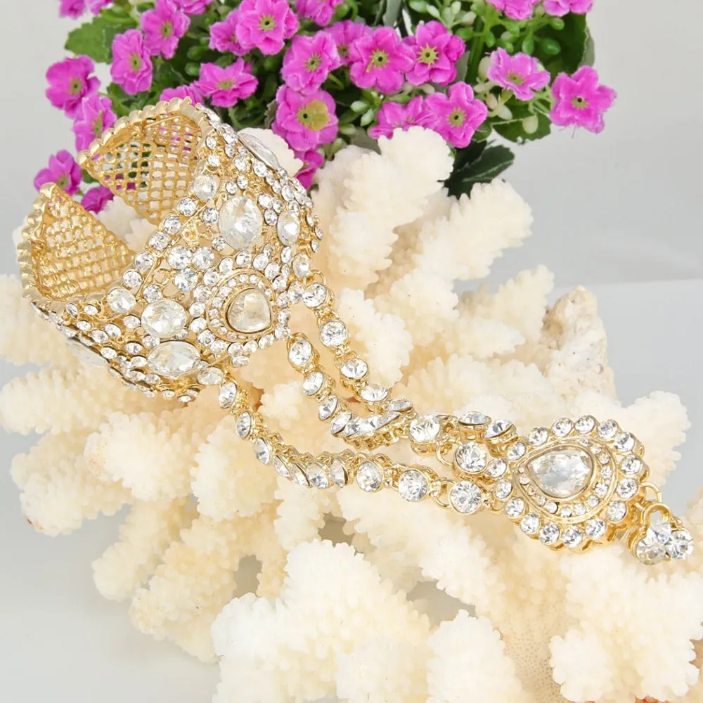 Teardrop Swarovski Crystal Bangle Bracelet