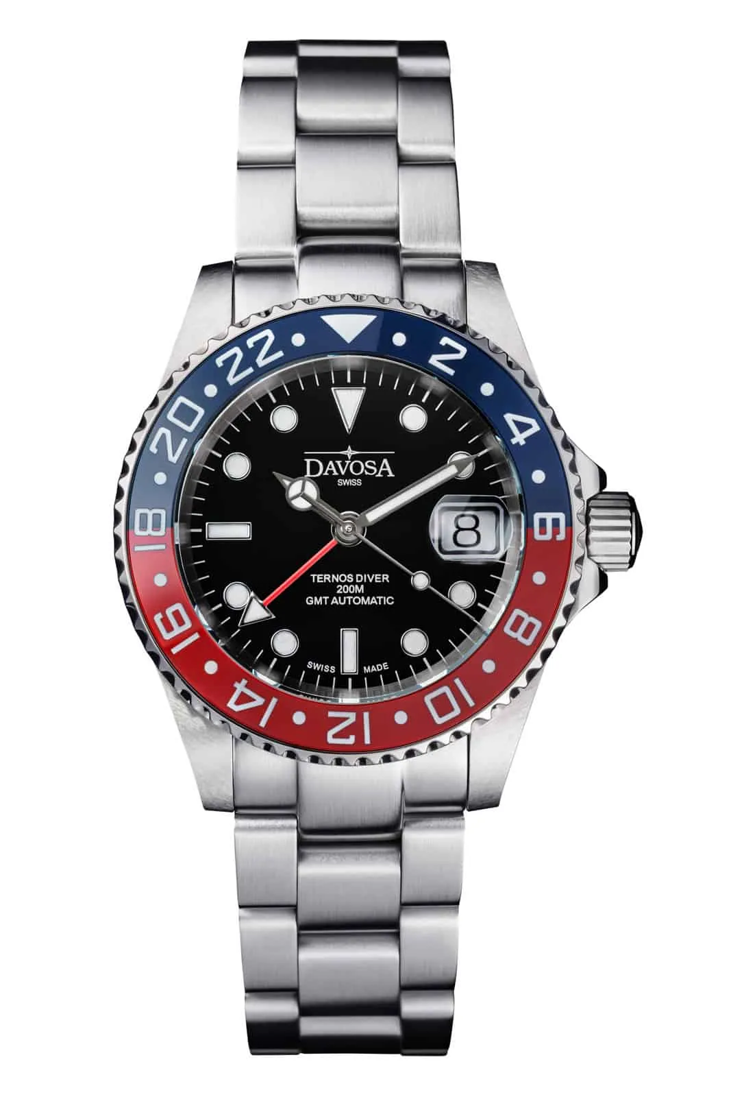 Ternos Ceramic Automatic GMT 40mm Blue Red Diving Watch 16159060 OUTLET