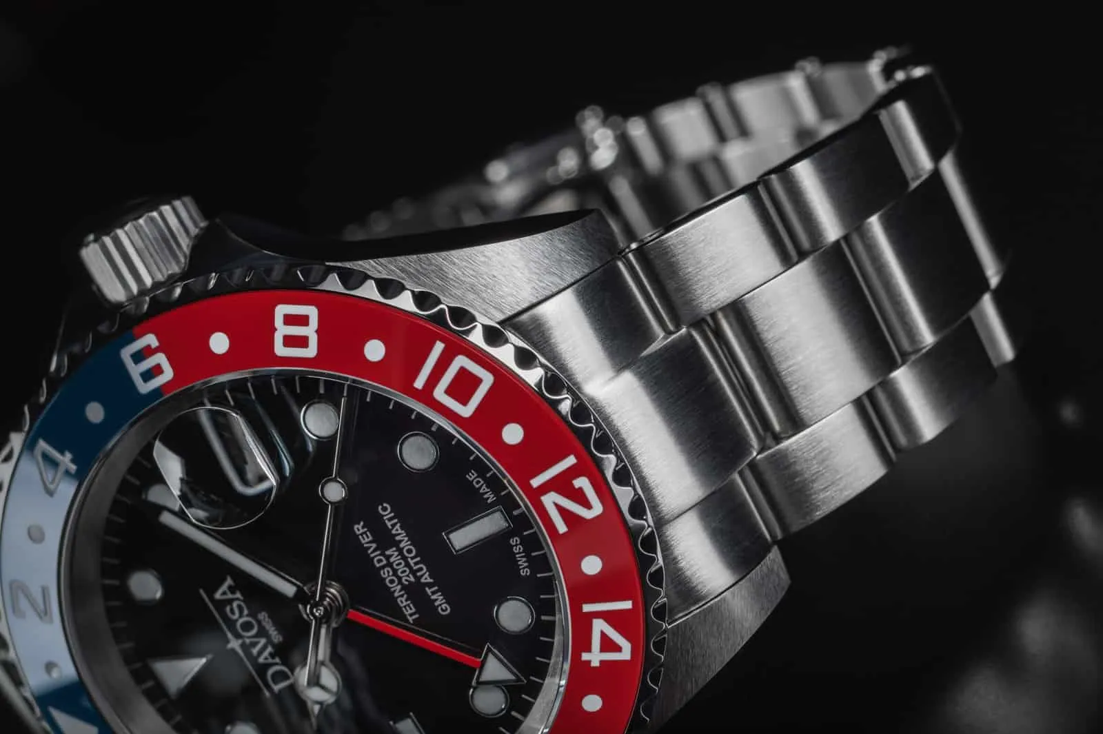 Ternos Ceramic Automatic GMT 40mm Blue Red Diving Watch 16159060 OUTLET