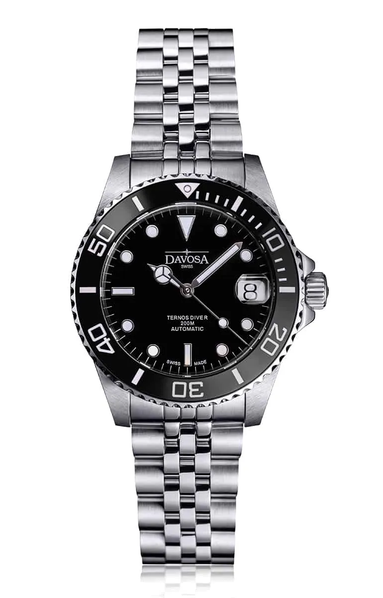 Ternos Medium Automatic Black Diving Watch 16619505