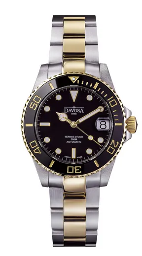 Ternos Medium Automatic Swiss-Made Black Gold Diving Watch 16619750 OUTLET