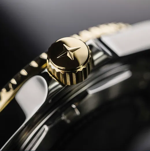 Ternos Medium Automatic Swiss-Made Black Gold Diving Watch 16619750 OUTLET