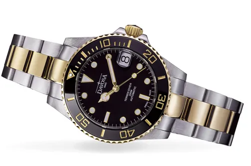 Ternos Medium Automatic Swiss-Made Black Gold Diving Watch 16619750 OUTLET