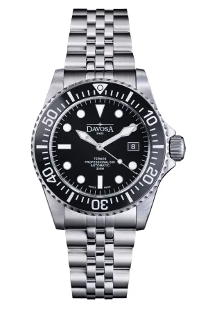 Ternos Professional 68h Automatic 300m Black Diving Watch 16153805 Pentalink