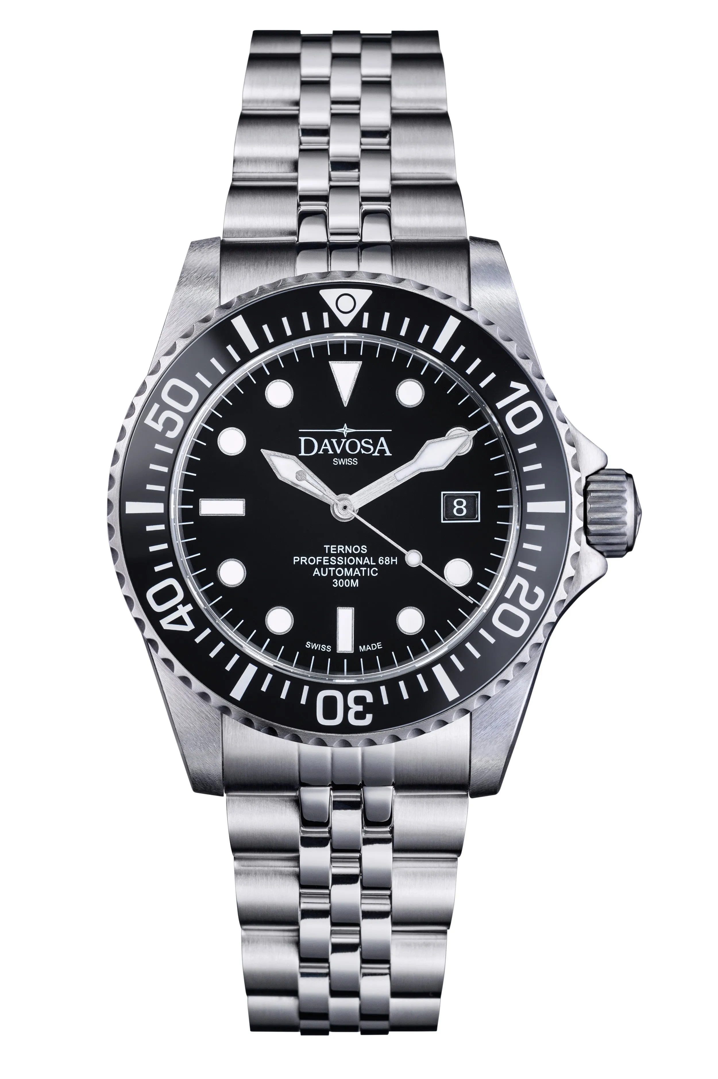Ternos Professional 68h Automatic 300m Black Diving Watch 16153805 Pentalink