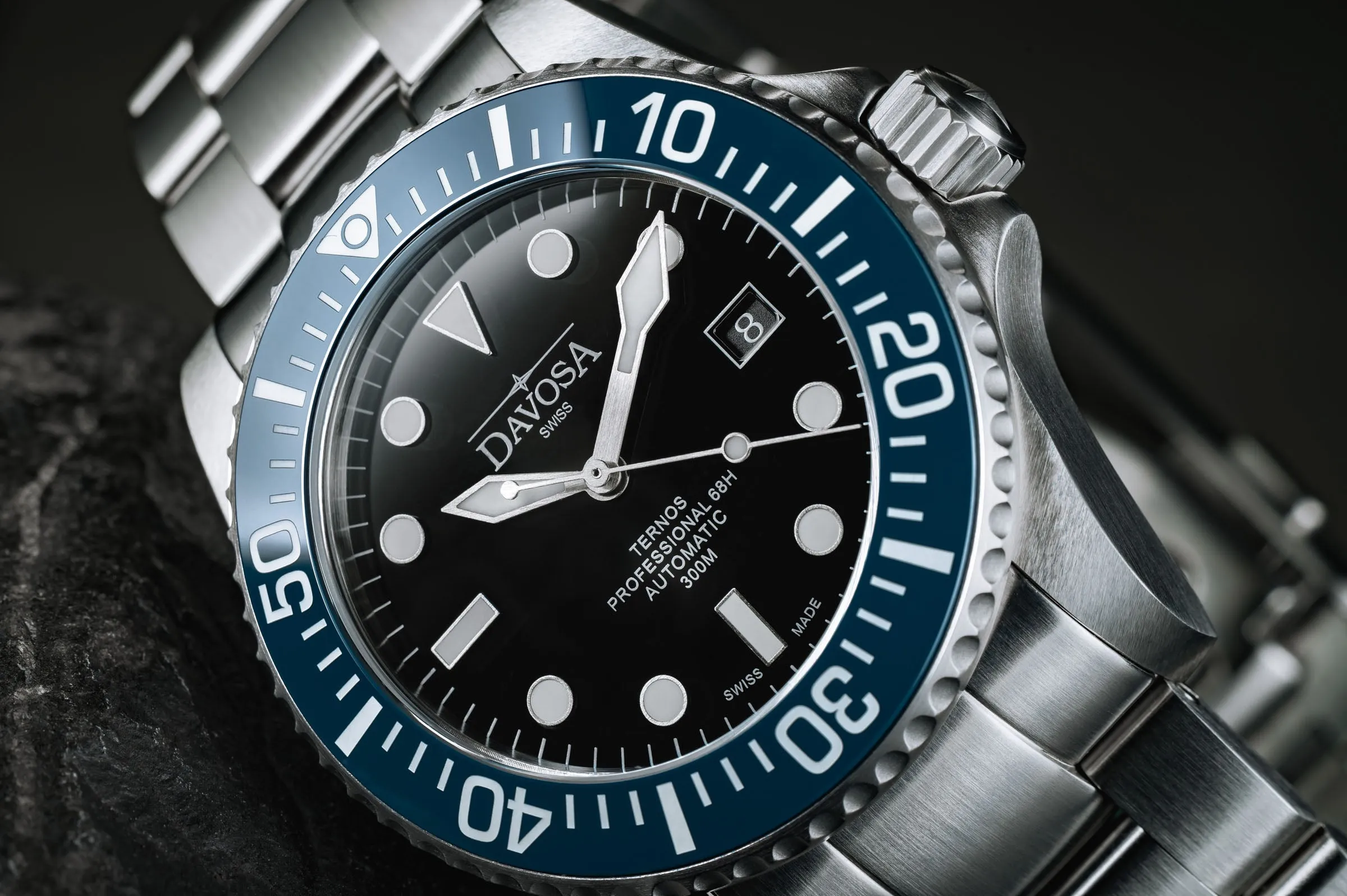 Ternos Professional 68h Automatic 300m Blue Black Diving Watch 16153804