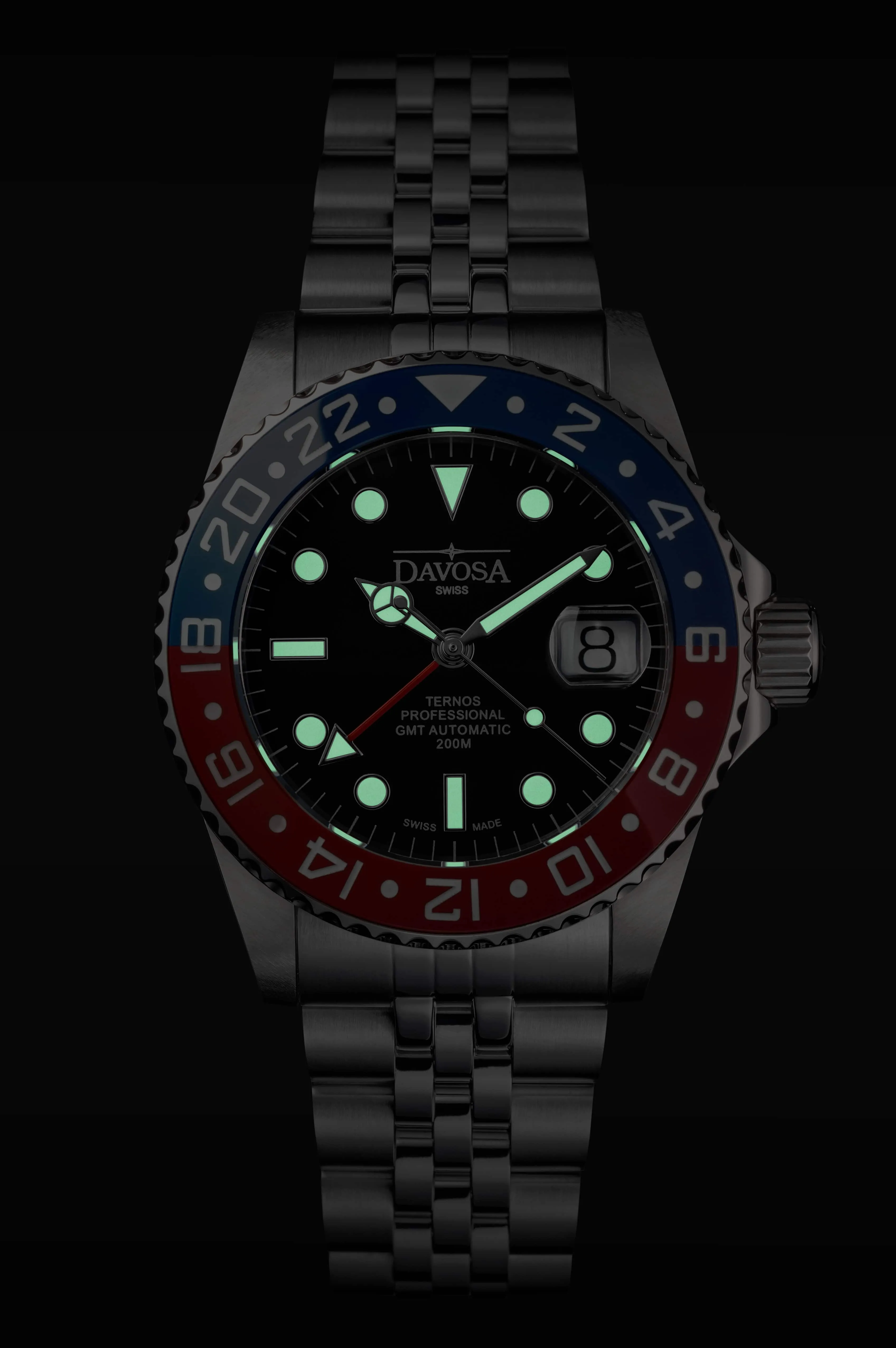 Ternos Professional Automatic 200m GMT Red Blue Diving Watch 16157106
